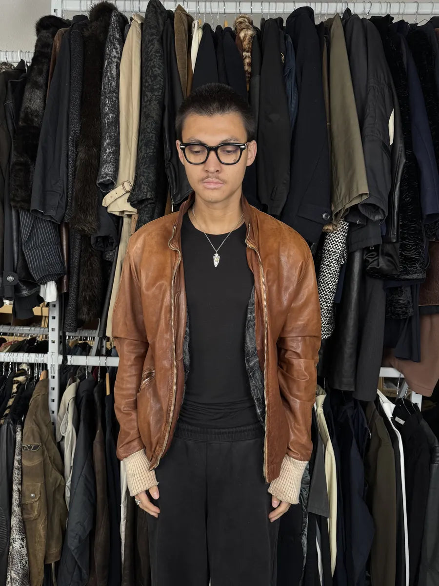 2000s Giorgio Brato Brown Leather Jacket zKWmVIv 1