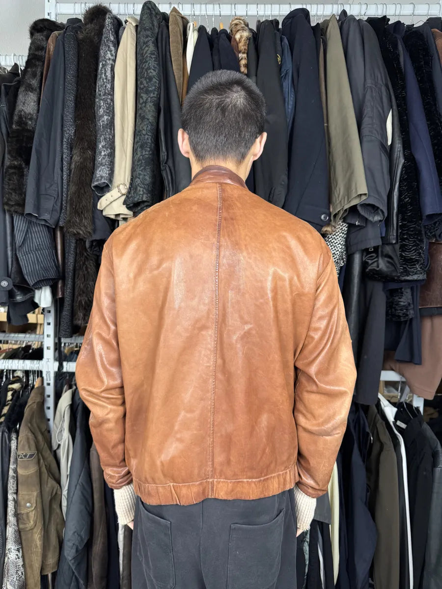 2000s Giorgio Brato Brown Leather Jacket zKWmVIv 2