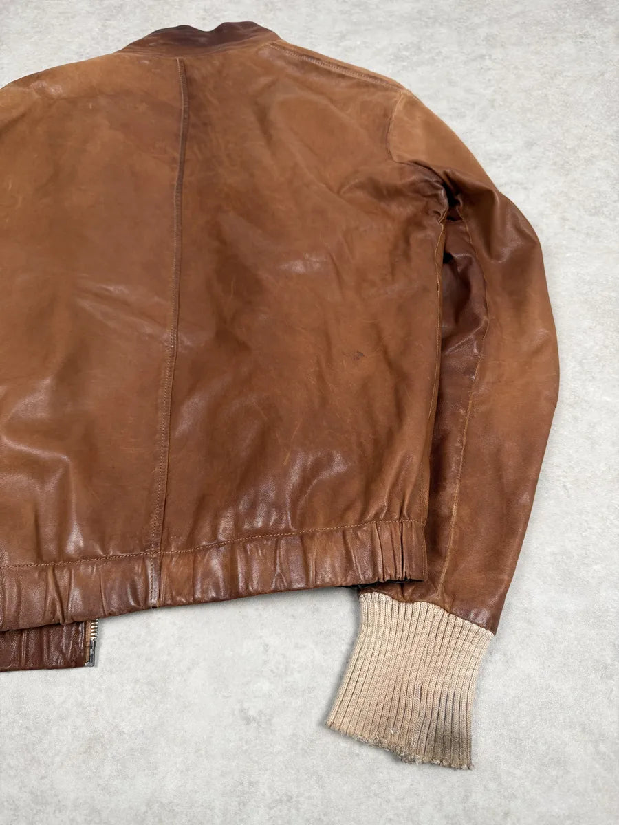 2000s Giorgio Brato Brown Leather Jacket zKWmVIv 3
