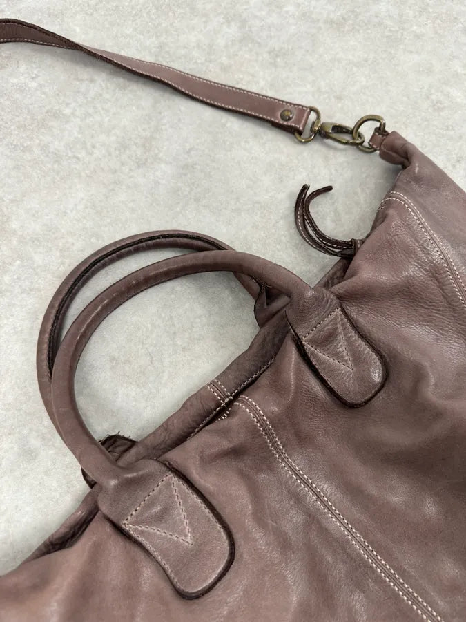 2000s Giorgio Brato Brut Grey Leather Daily Bag XrJqwKg 3