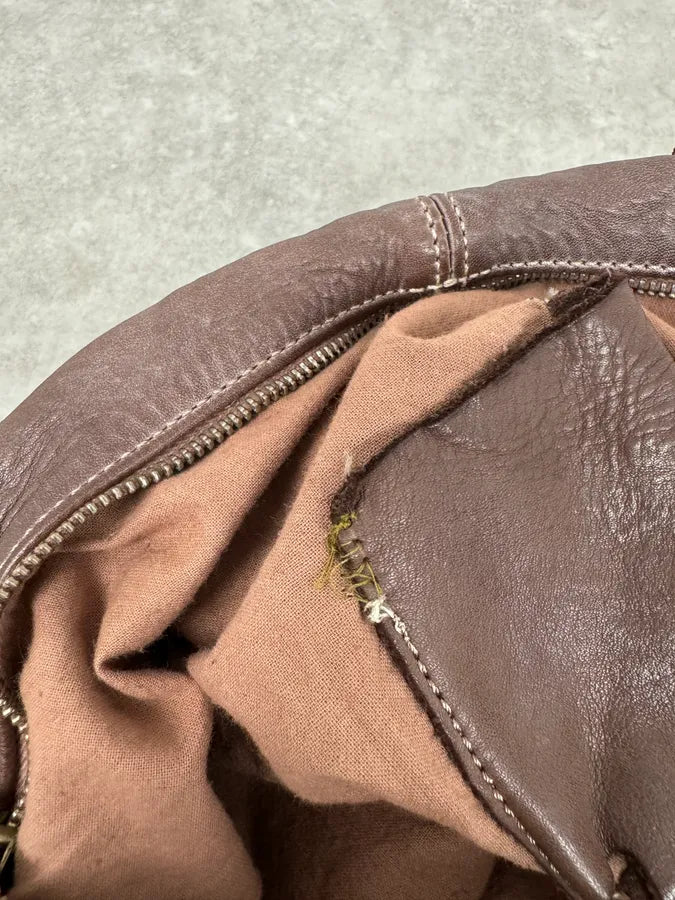 2000s Giorgio Brato Brut Grey Leather Daily Bag XrJqwKg 8