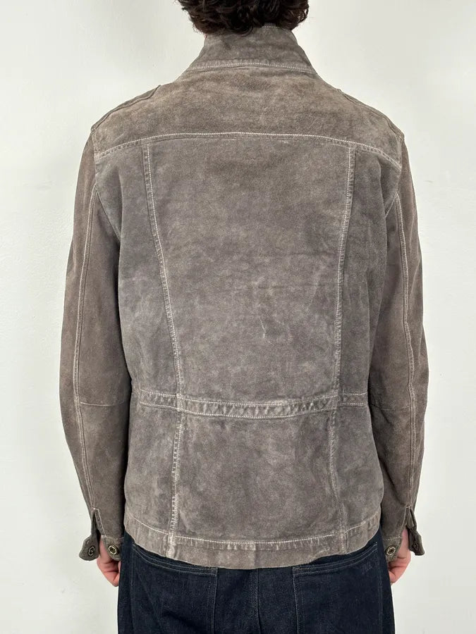 2000s Giorgio Brato Grey Suede Multi-Pocket Leather Jacket dwpbArW 2