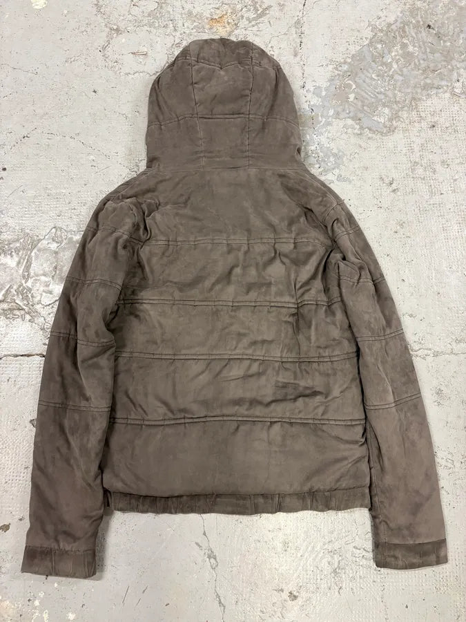 2000s Giorgio Brato Grey Velvet Hooded Jacket MyLLalu 7