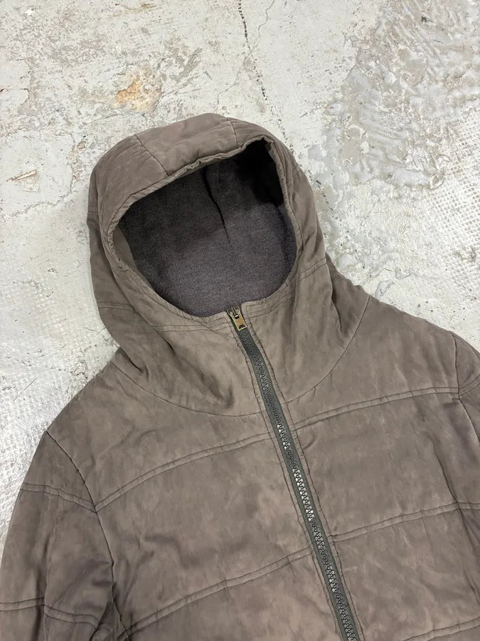 2000s Giorgio Brato Grey Velvet Hooded Jacket MyLLalu 4