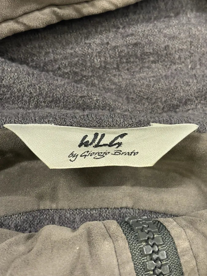 2000s Giorgio Brato Grey Velvet Hooded Jacket MyLLalu 8