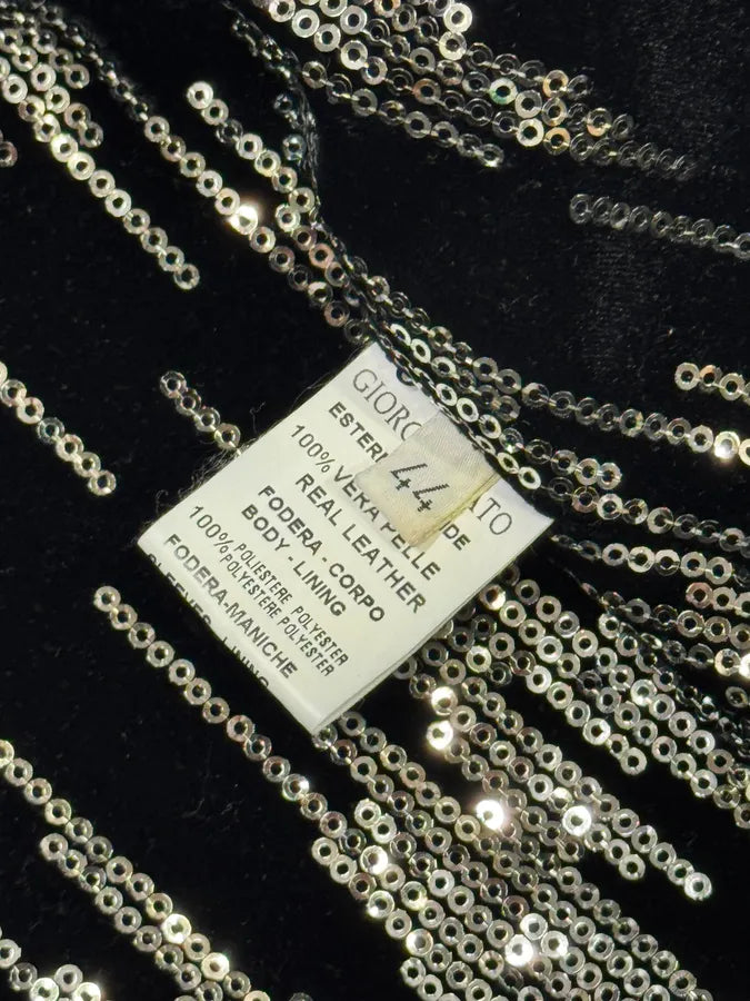 2000s Giorgio Brato Pony Hair Sleeves Double Zip Black Leather Trench Coat VaDDard 9