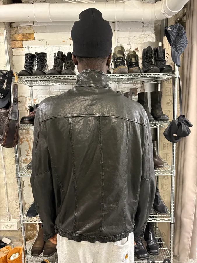 2000s Giorgio Brato Rockstar Organic Black Leather Jacket eGzzNdG 2