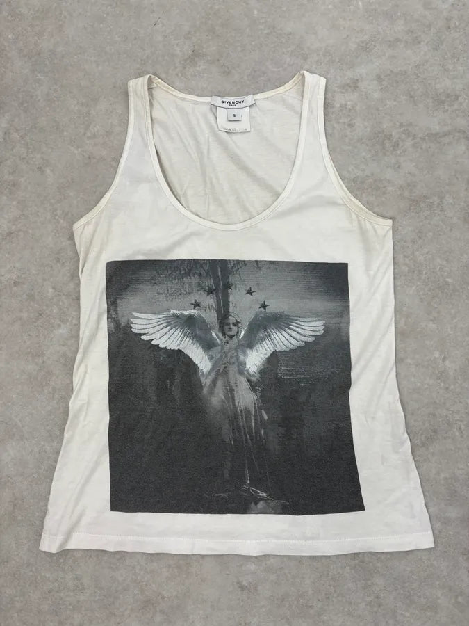 2000s Givenchy Angel White Tank Top WRQstkd 0
