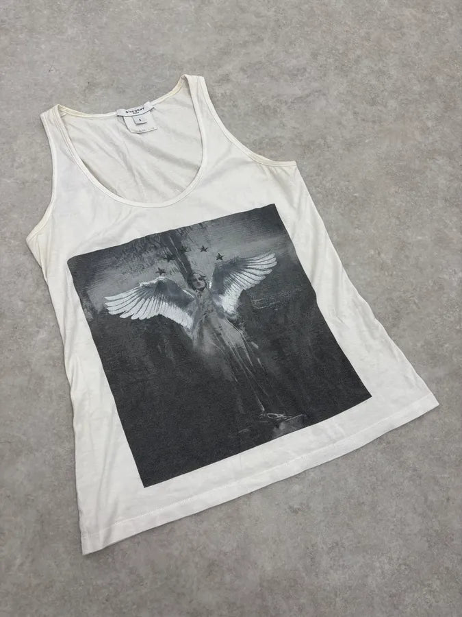 2000s Givenchy Angel White Tank Top WRQstkd 3