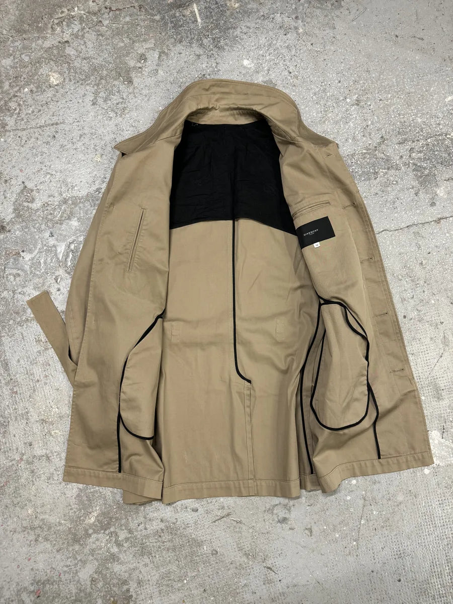 2000s Givenchy Beige Short Trench Belted Jacket lvMcgIa 5