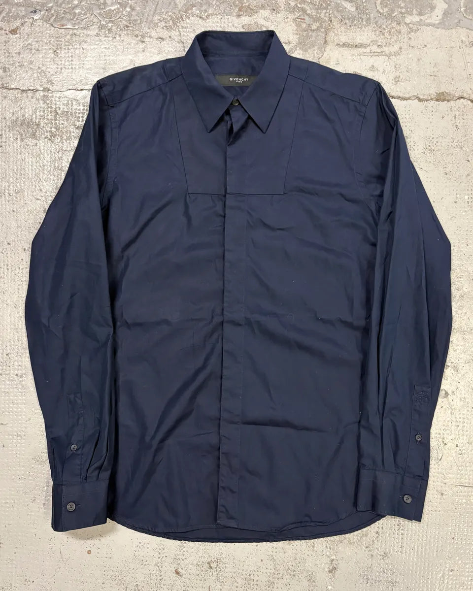 2000s Givenchy Navy Classy Mafia Shirt MLjGjAB 0