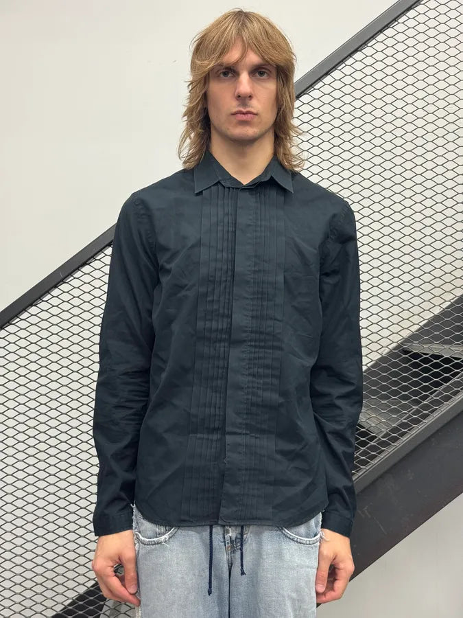 2000s Givenchy Black Ruffle Shirt zuaHPAk 1