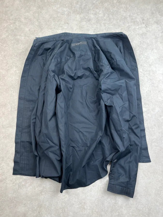 2000s Givenchy Black Ruffle Shirt zuaHPAk 8
