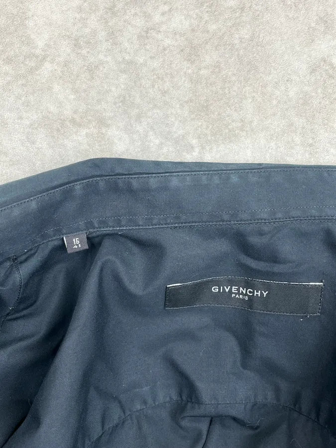 2000s Givenchy Black Ruffle Shirt zuaHPAk 11