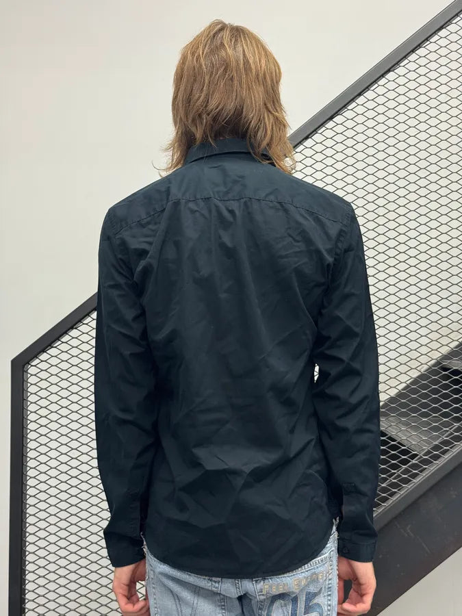 2000s Givenchy Black Ruffle Shirt zuaHPAk 2