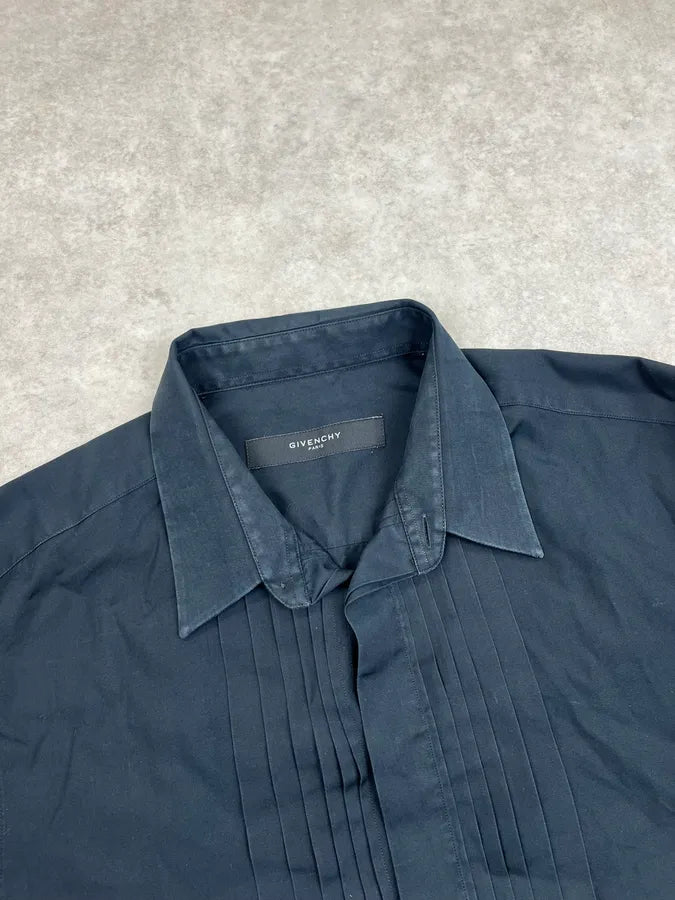 2000s Givenchy Black Ruffle Shirt zuaHPAk 5