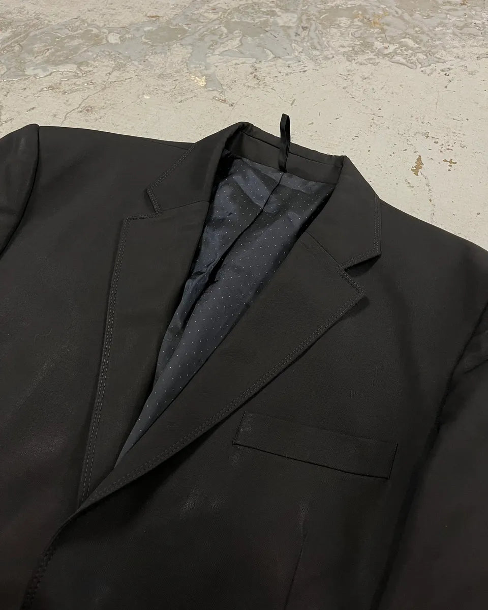 2000s Givenchy Black Wool Classy Blazer Jacket bAjrEQw 4