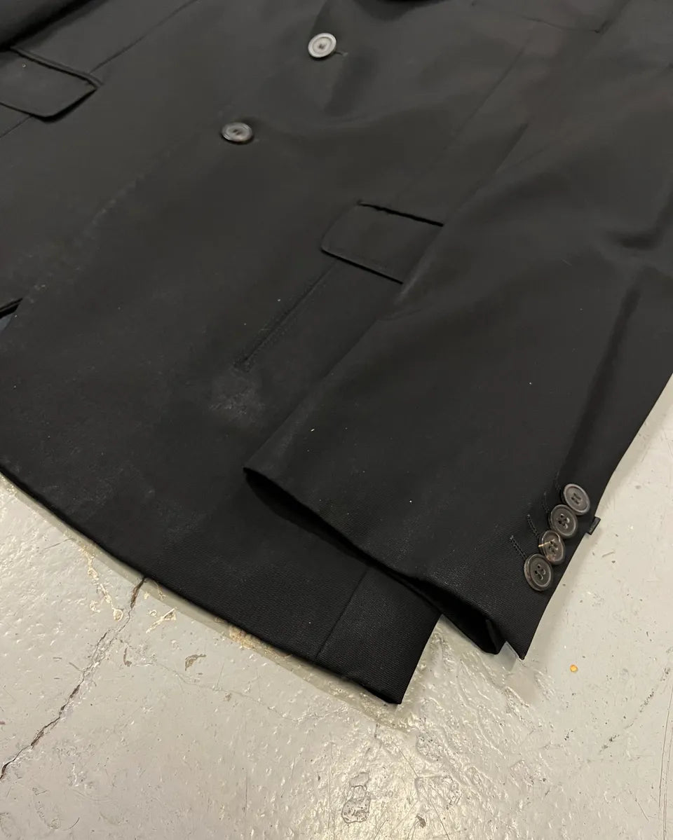 2000s Givenchy Black Wool Classy Blazer Jacket bAjrEQw 5