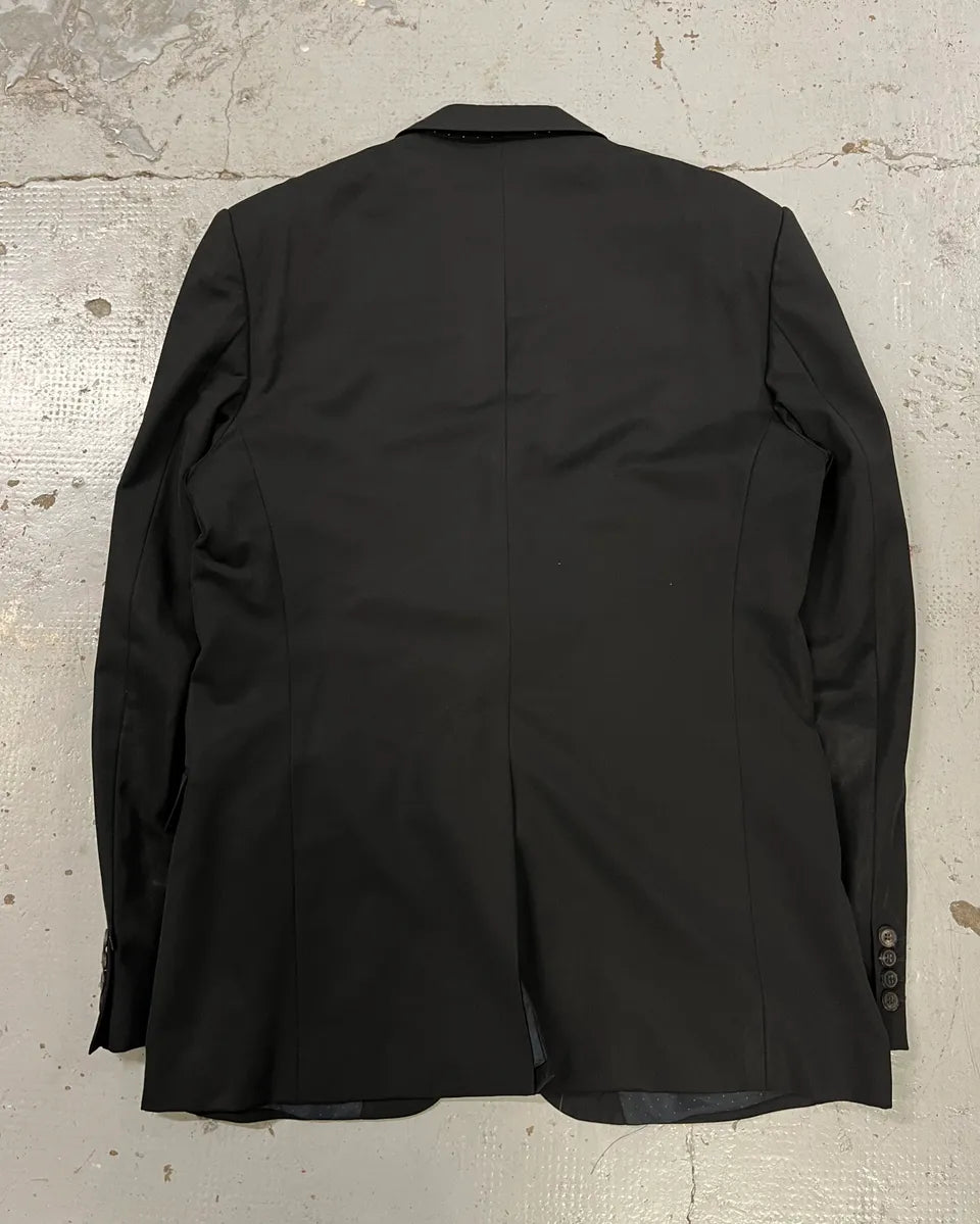 2000s Givenchy Black Wool Classy Blazer Jacket bAjrEQw 6