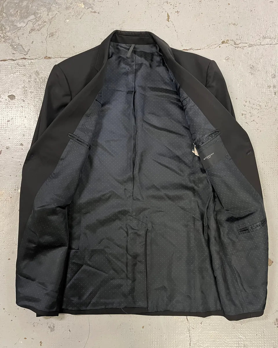 2000s Givenchy Black Wool Classy Blazer Jacket bAjrEQw 7