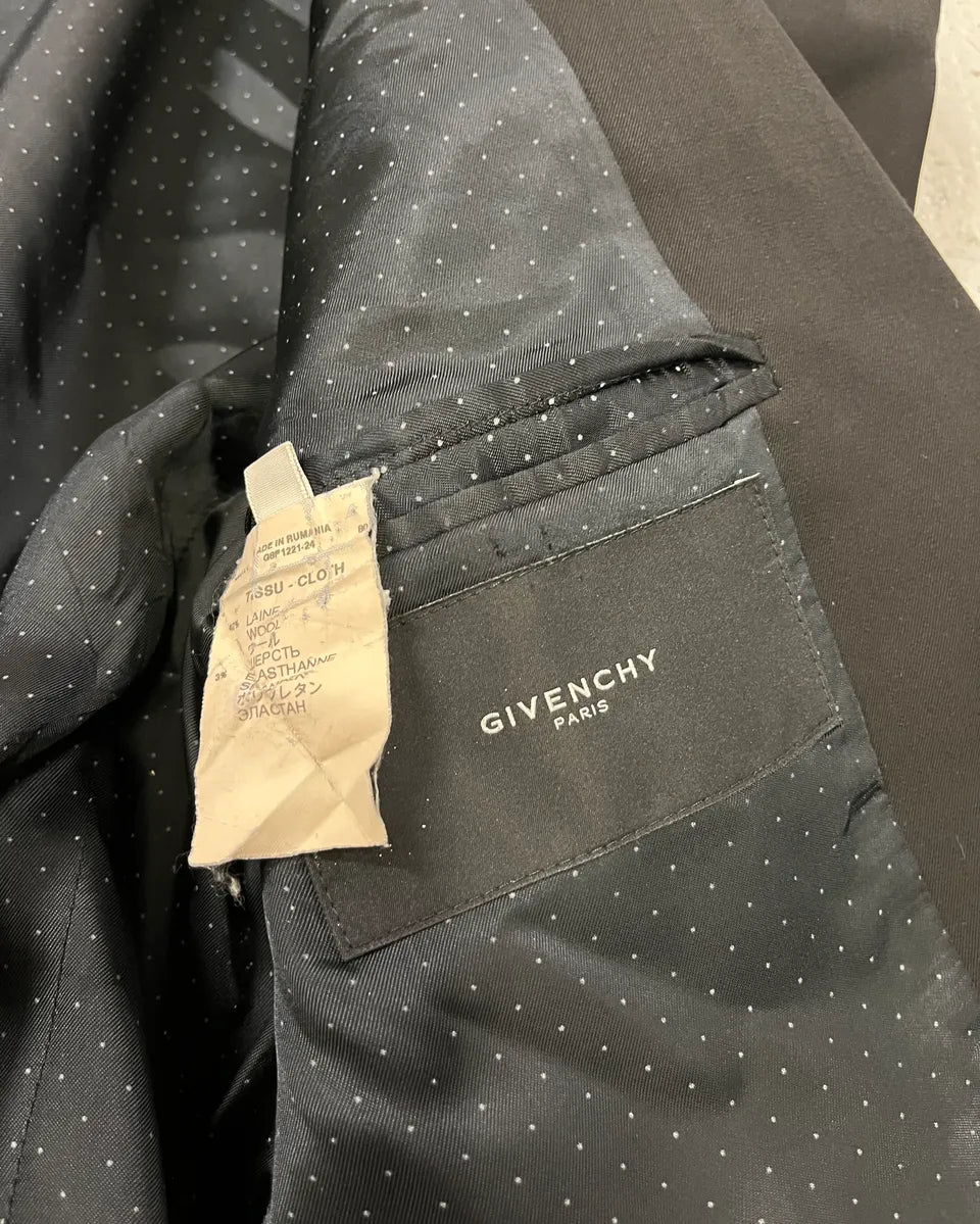 2000s Givenchy Black Wool Classy Blazer Jacket bAjrEQw 8