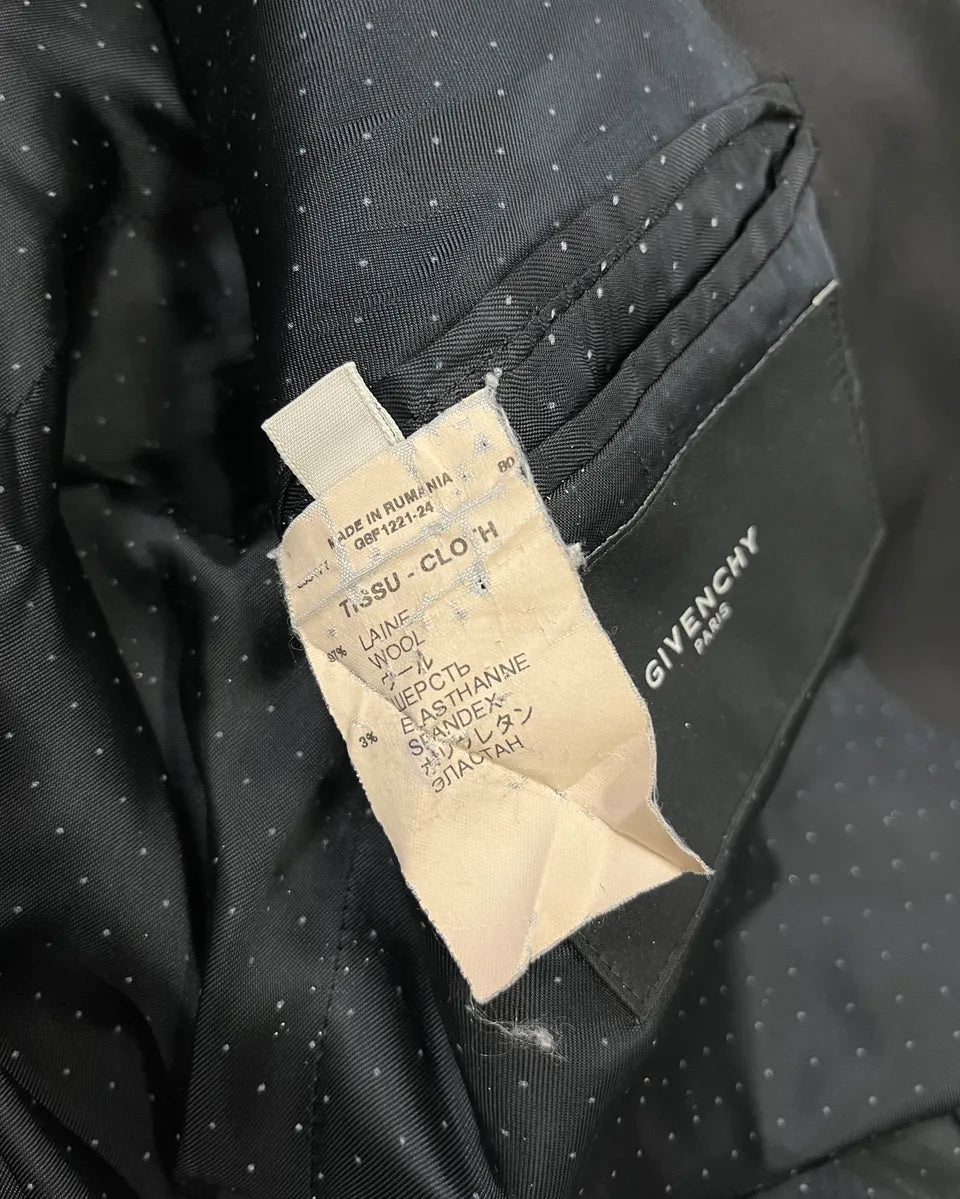2000s Givenchy Black Wool Classy Blazer Jacket bAjrEQw 9