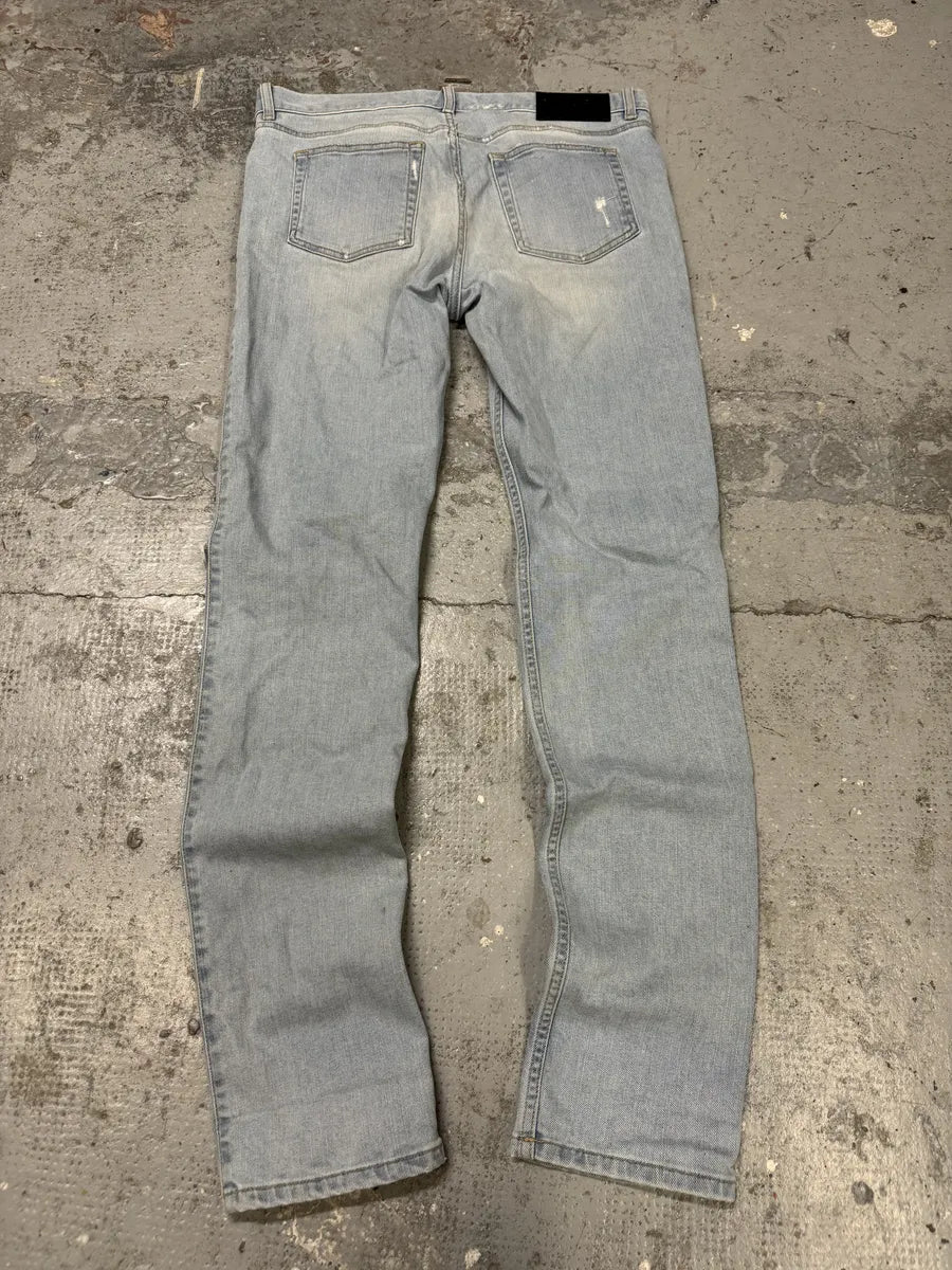 2000s Givenchy Blue Distressed Slim Denim Jeans SLCBncC 1