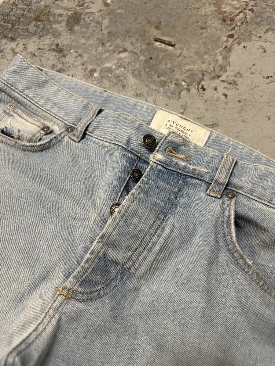 2000s Givenchy Blue Distressed Slim Denim Jeans SLCBncC 10