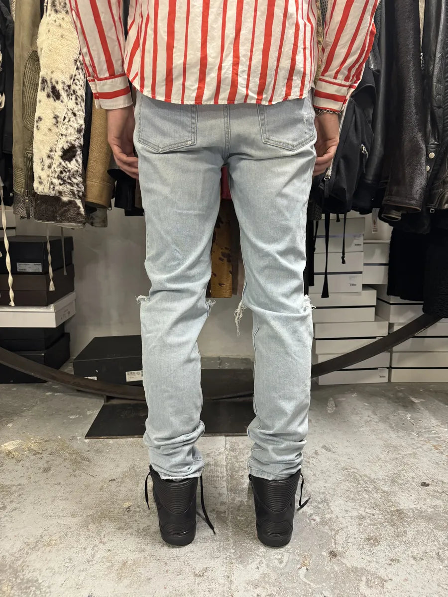 2000s Givenchy Blue Distressed Slim Denim Jeans SLCBncC 4