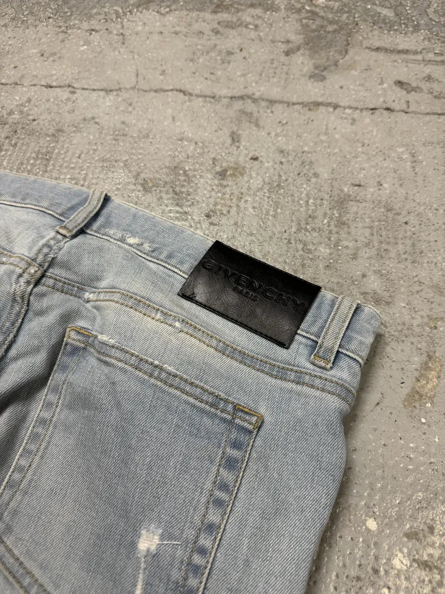2000s Givenchy Blue Distressed Slim Denim Jeans SLCBncC 5