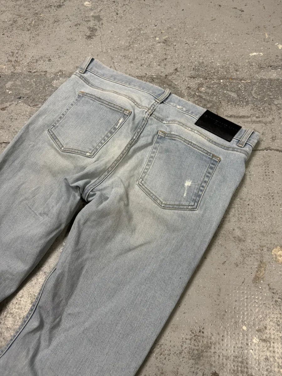 2000s Givenchy Blue Distressed Slim Denim Jeans SLCBncC 6