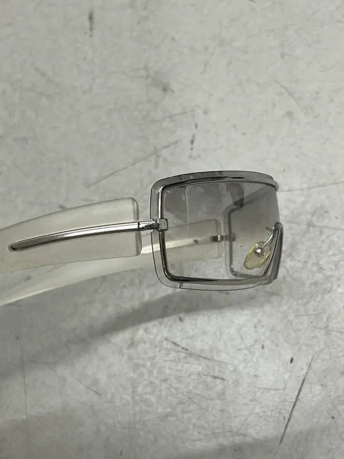 2000s Givenchy Clear Metal Shield Sunglasses ypRBqOx 7