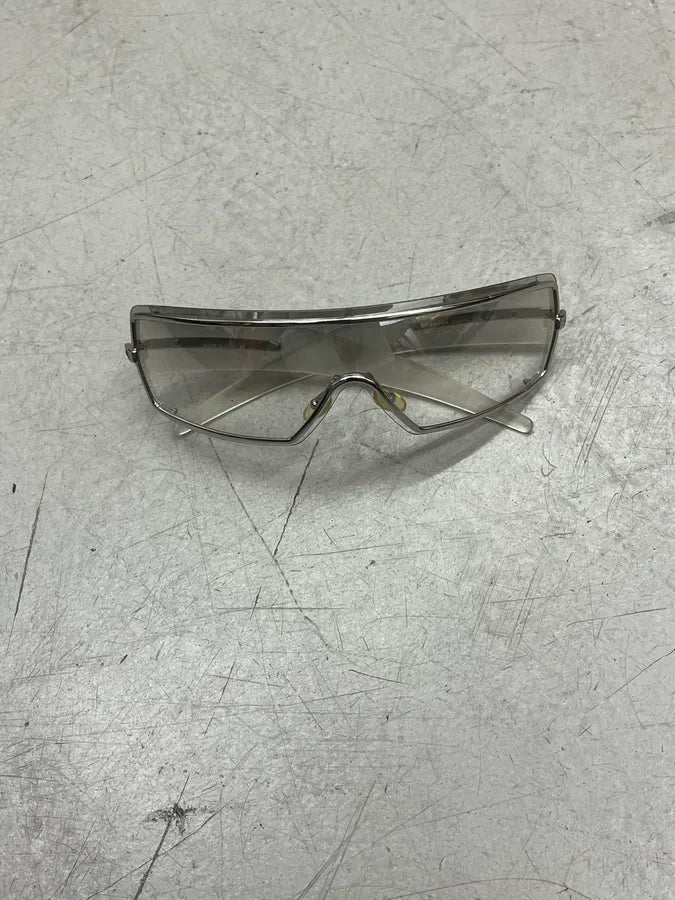 2000s Givenchy Clear Metal Shield Sunglasses ypRBqOx 4