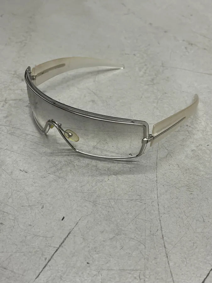 2000s Givenchy Clear Metal Shield Sunglasses ypRBqOx 5