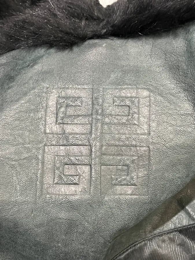 2000s Givenchy Dark Grey Goat Leather Bomber Jacket dFctUDL 9