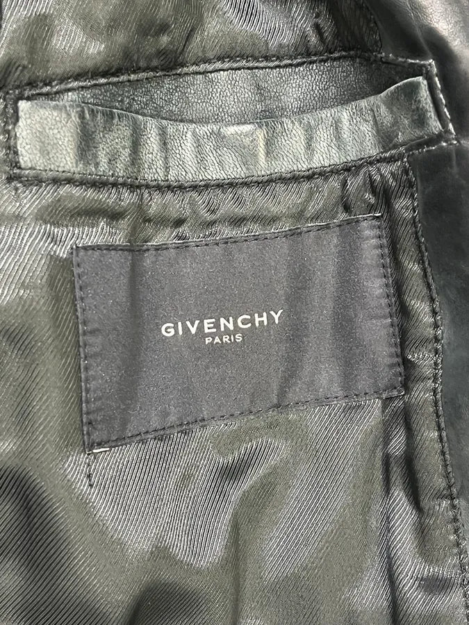2000s Givenchy Dark Grey Goat Leather Bomber Jacket dFctUDL 10