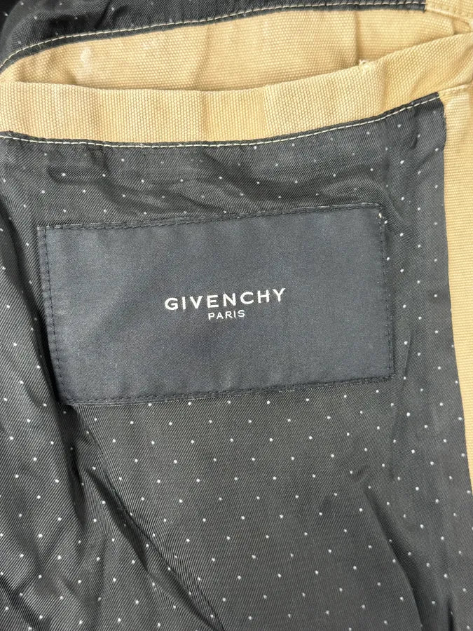 2000s Givenchy Destroyed Fur Hood Beige Cargo Jacket kpyXcvD 10