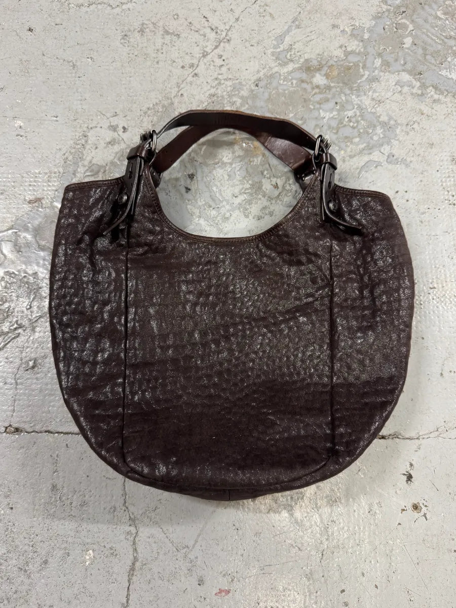 2000s Givenchy Hobo Brown Grained Handle Bag ZJjBFJf 0
