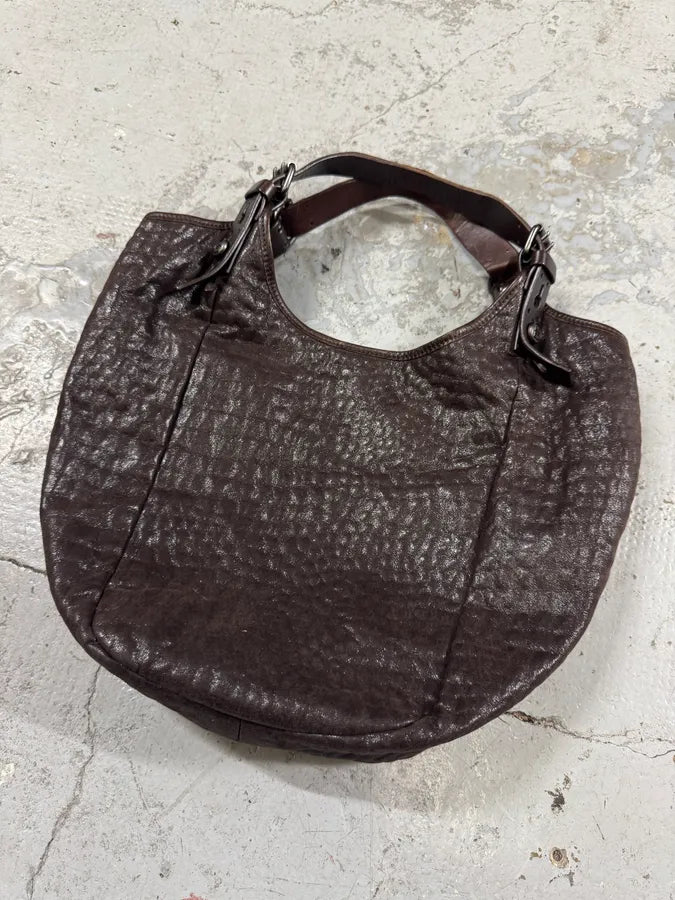 2000s Givenchy Hobo Brown Grained Handle Bag ZJjBFJf 3