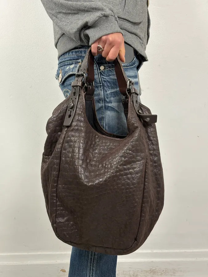 2000s Givenchy Hobo Brown Grained Handle Bag ZJjBFJf 2