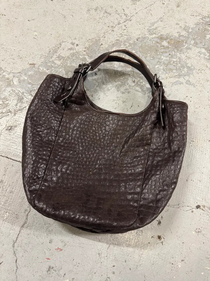 2000s Givenchy Hobo Brown Grained Handle Bag ZJjBFJf 5