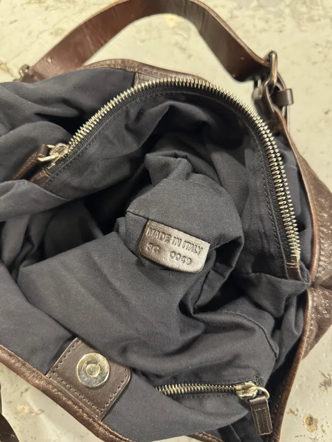 2000s Givenchy Hobo Brown Grained Handle Bag ZJjBFJf 6