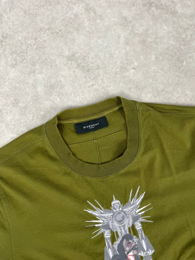 AW2012 Givenchy Khaki Green Cross Religious T-Shirt by Riccardo Tisci eMMFlDF 3