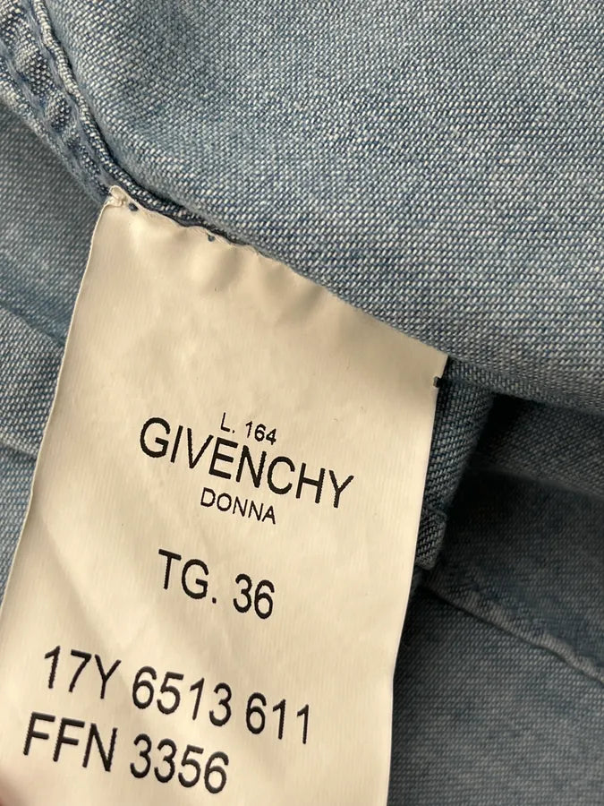 SS2017 Givenchy Light Blue Denim Star Shirt by Riccardo Tisci irJgCrk 8