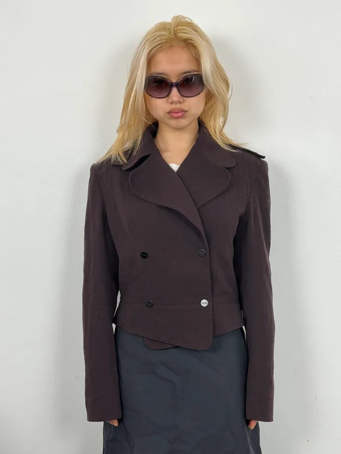 2000s Givenchy Mauve Purple Asymmetrical Jacket CVEHWxe 1