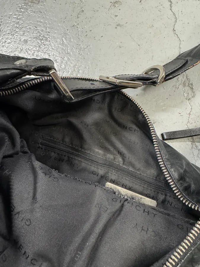 2000s Givenchy Pumpink Black Leather Multi-Pocket Bag bOQOLTT 6