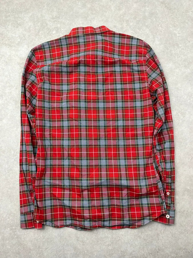 2000s Givenchy Red Tartan Shirt tZvHBcm 1