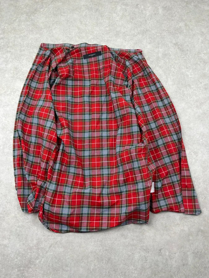 2000s Givenchy Red Tartan Shirt tZvHBcm 6