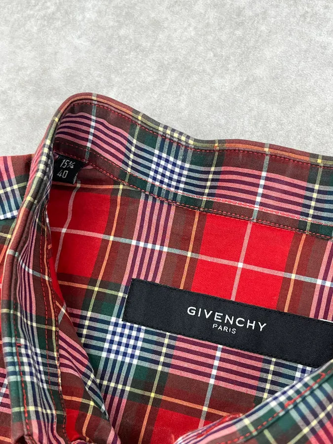 2000s Givenchy Red Tartan Shirt tZvHBcm 7