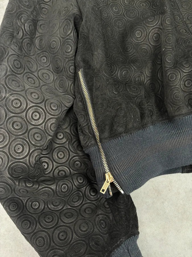 AW2016 Givenchy Sample Circle Black Leather Bomber Jacket adReitb 8